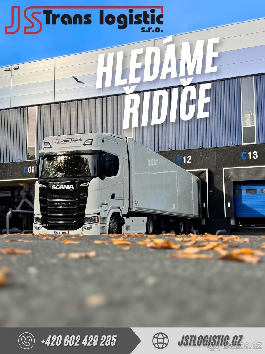 JS Trans logistic s.r.o. přijme řidiče C+E dvojku