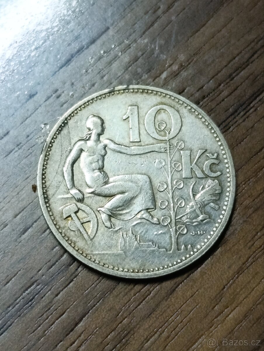 Stříbrná mince 10kč