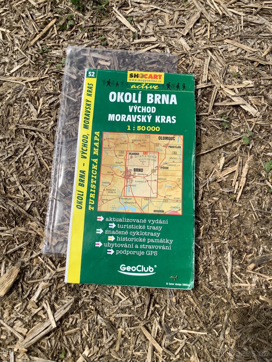 mapa OKOLÍ BRNA VÝCHOD, MORAVSKÝ KRAS