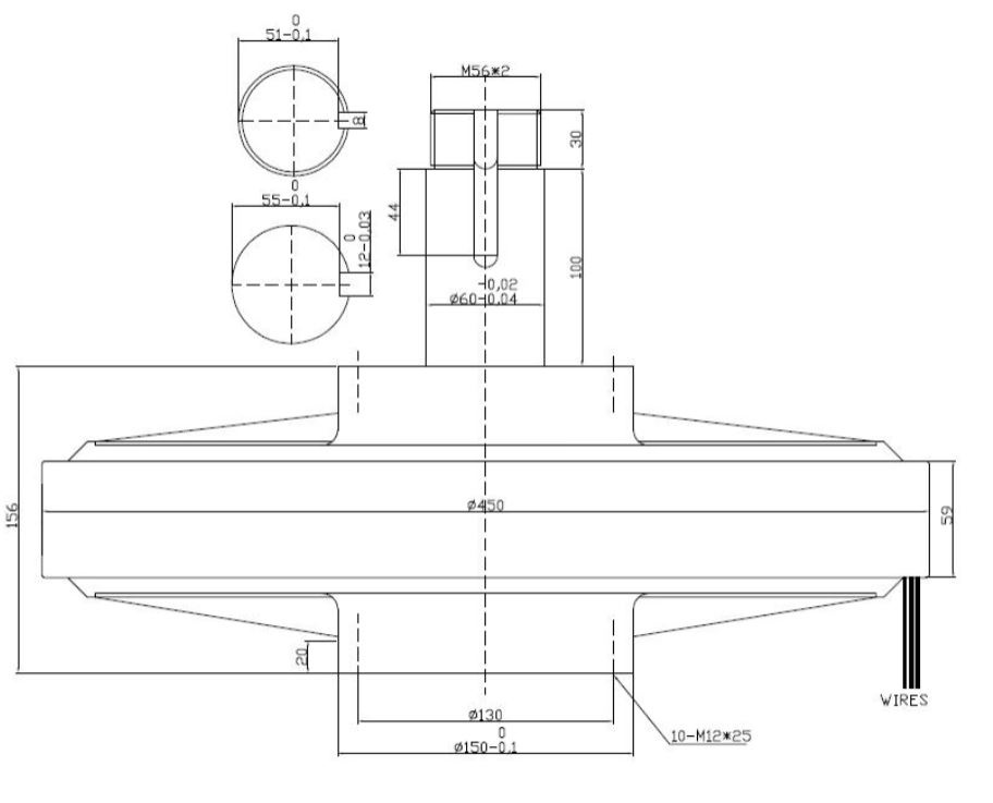 3-fázový generátor pro větrné, vodní elektrárny 10KW-800R