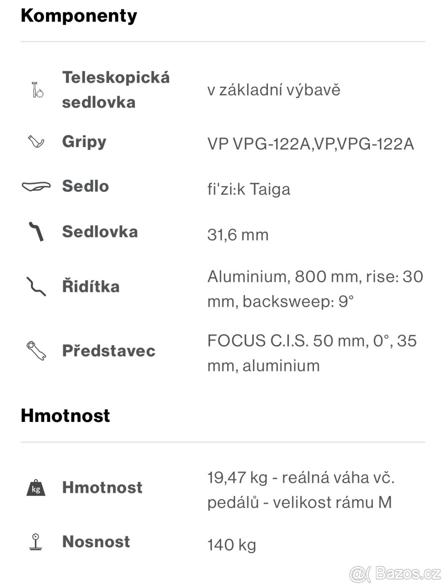 Carbonové elektro kolo FOCUS VAM vel. rámu S
