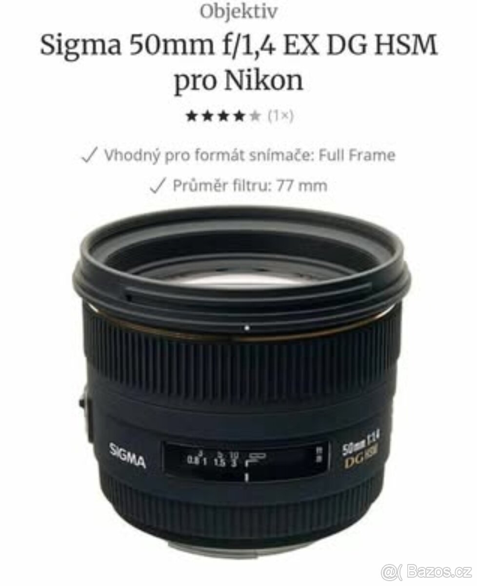 Sigma 50mm f1.4 EX DG HSM Nikon