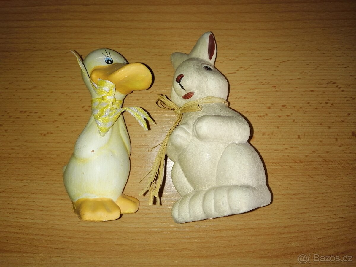 Keramická kačenka, keramický králíček