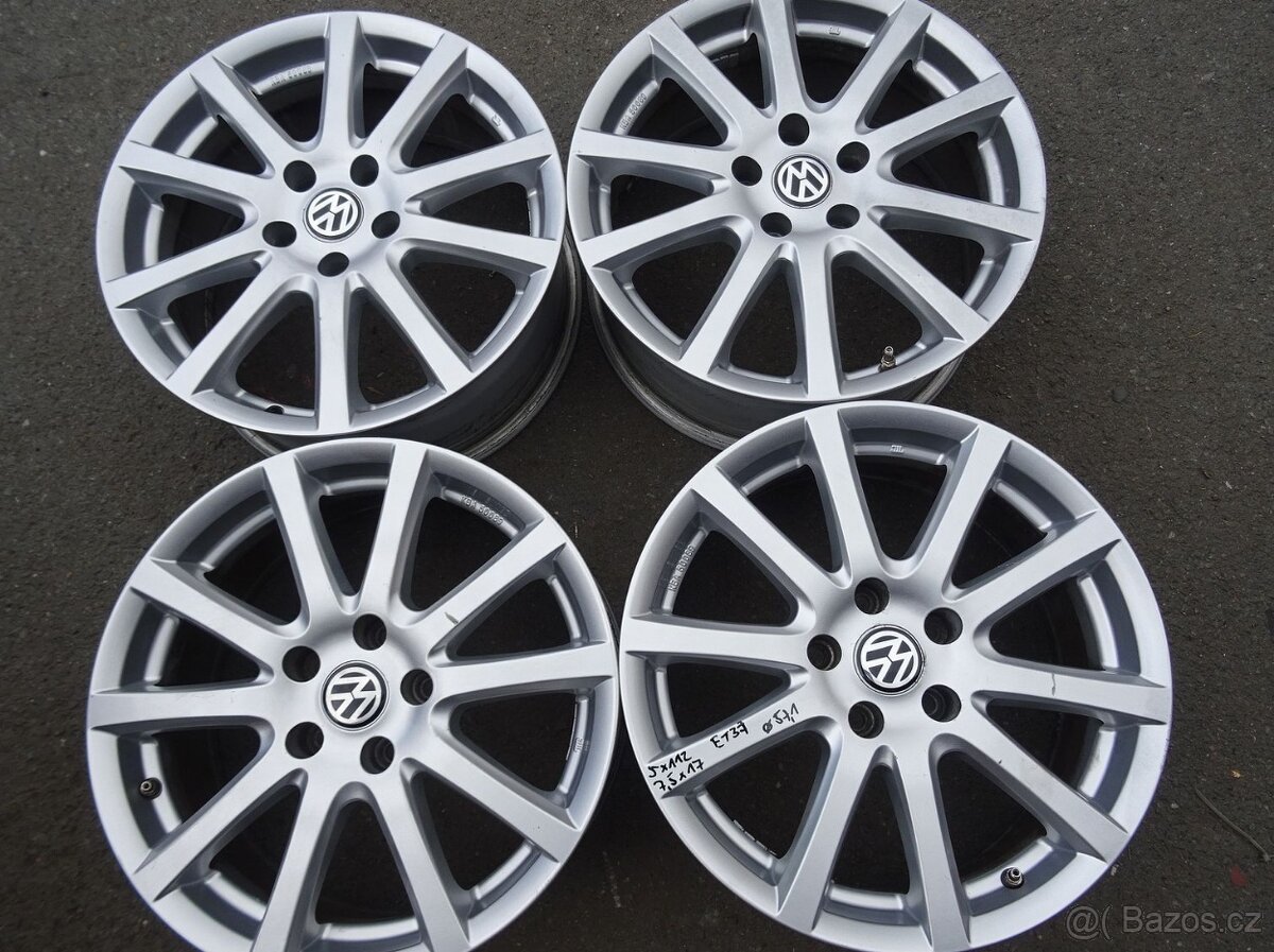 Alu disky na Volkswagen, 17", 5x112, ET 37, šířka 7,5J