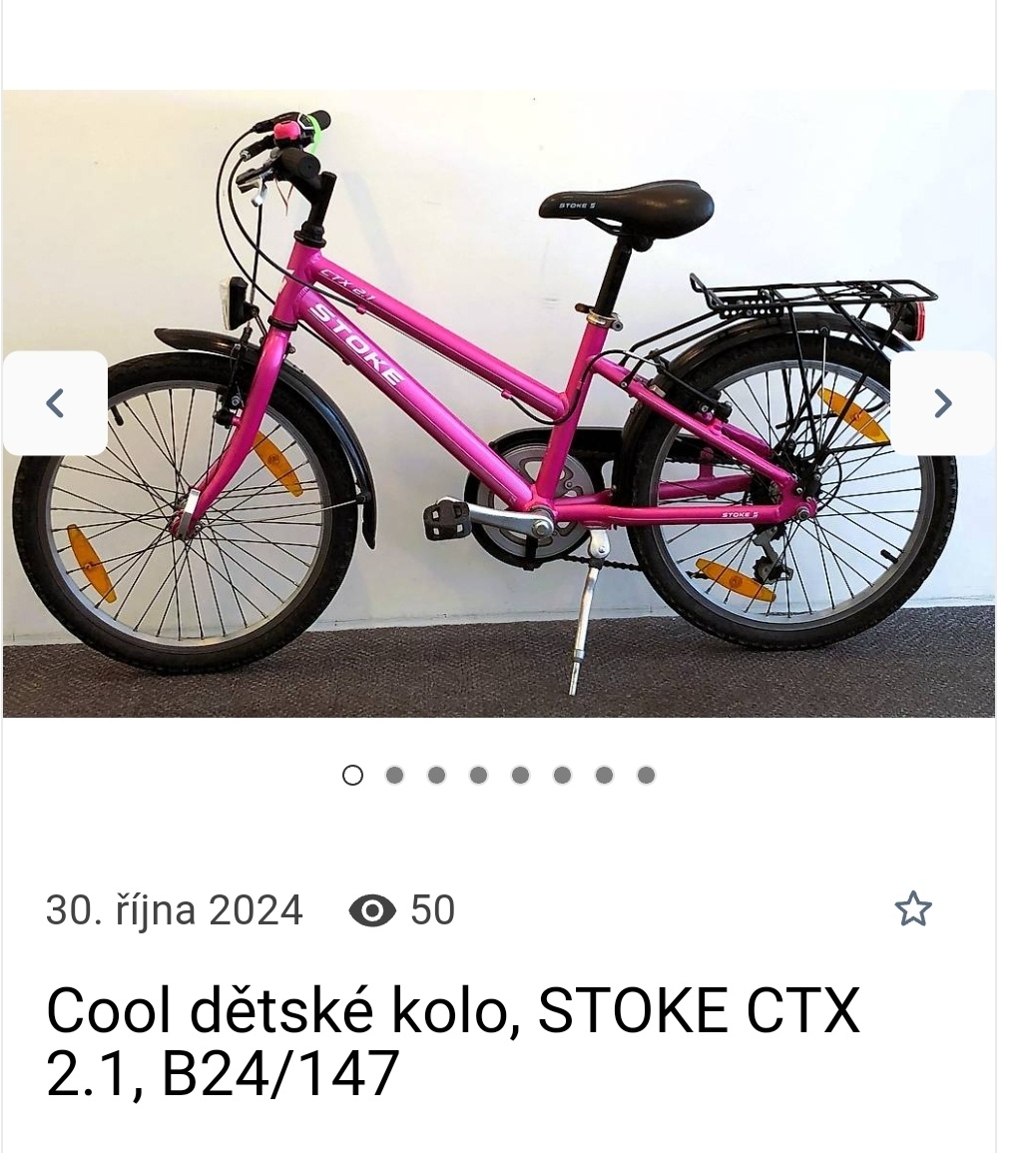 Prodám krásné dívčí kolo zn.Stoke ctx 2.1