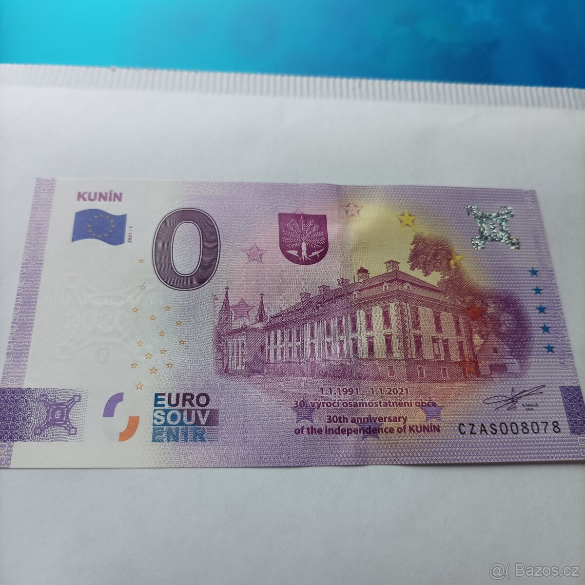 0 euro souvenír obec Kunin Anniversary