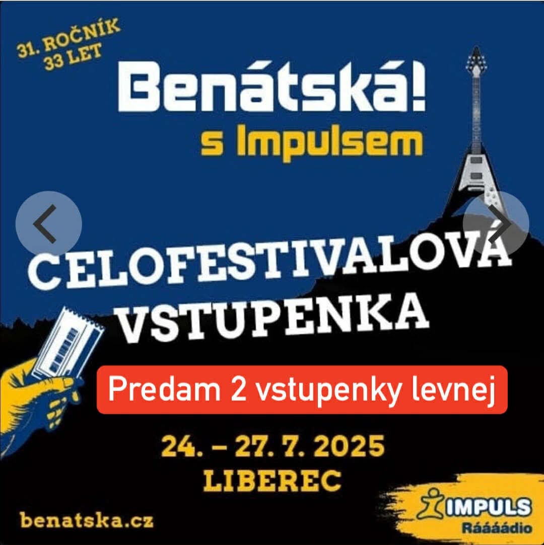 Celofestivalove vstupenky 2 benatska festival liberec