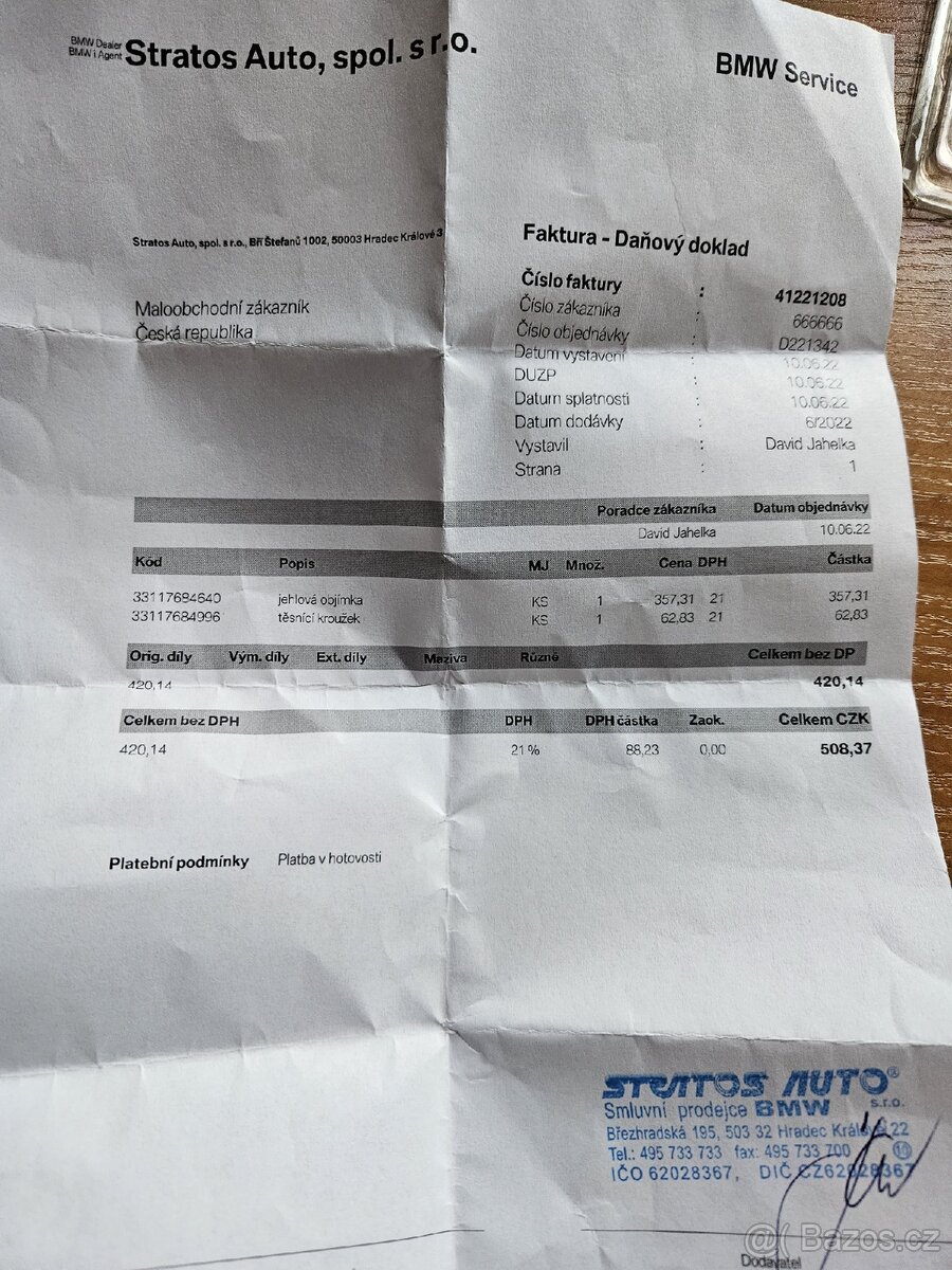 BMW r1200gs ložisko kardanu