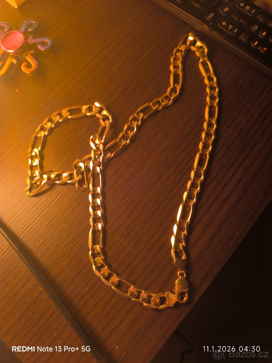 Zlatý řetěz 95,5 gramů(14karatu)