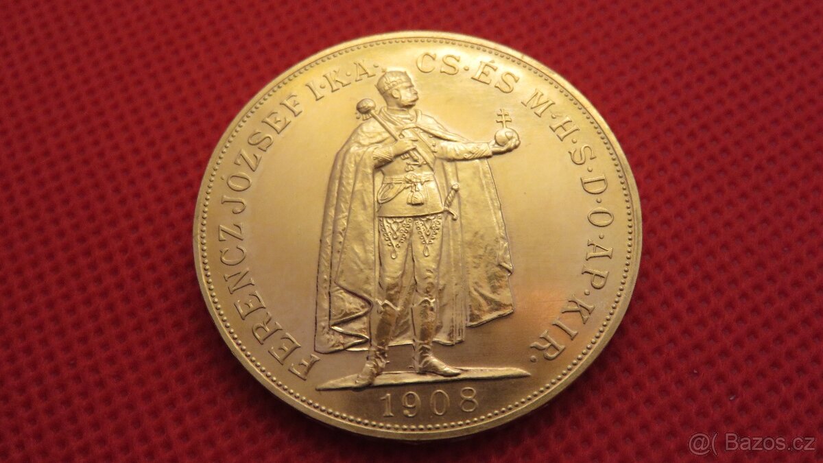 Zlaté mince 10,20,100 koruna Františka Josefa I