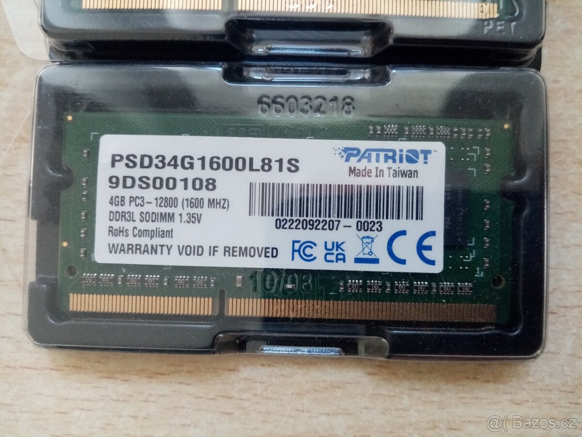 Paměť do noteboooku 8GB (2x4)