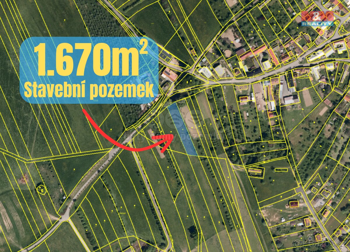 Prodej pozemku k bydlení, 1670 m², Police