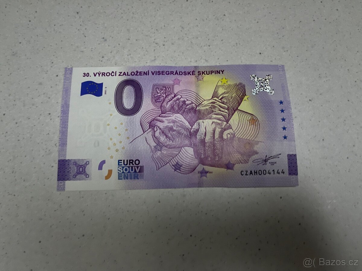 0 euro - 30. výročí založení vyšegrádské skupiny - výroční