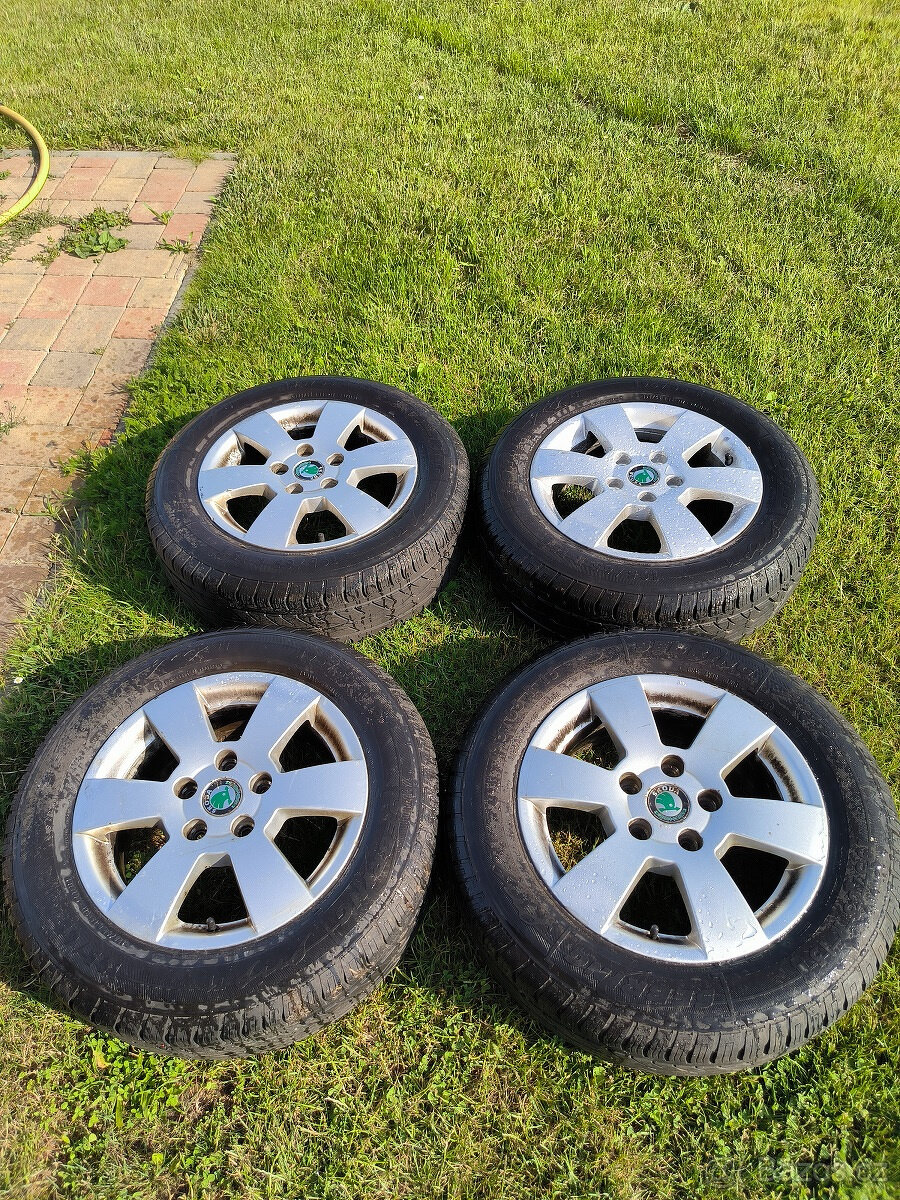 4 org. ALU kola ŠKODA 15´, 5x112 195/65/15 OCTAVIA II