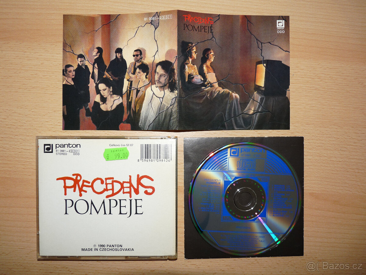 prodám CD PRECEDENS-Pompeje 1991 Panton 1st CD PRESS RARITA