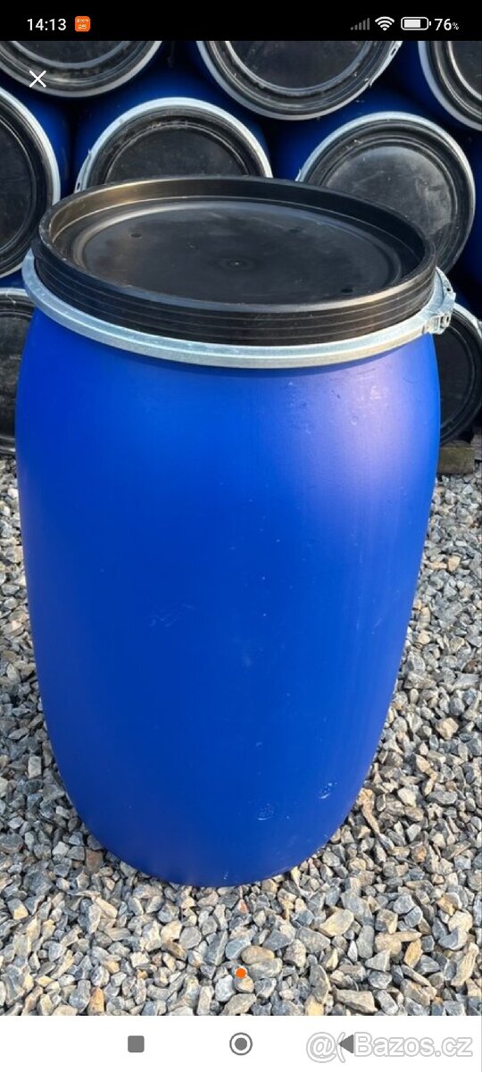 Koupím plastový sudy 120 -200l 4ks