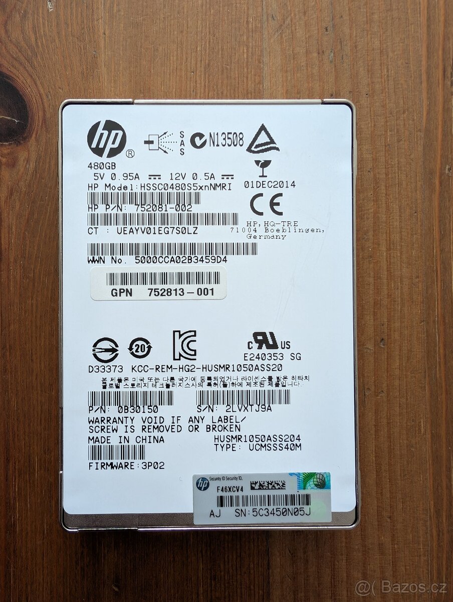 HP 3PAR 480GB SAS SSD 12G