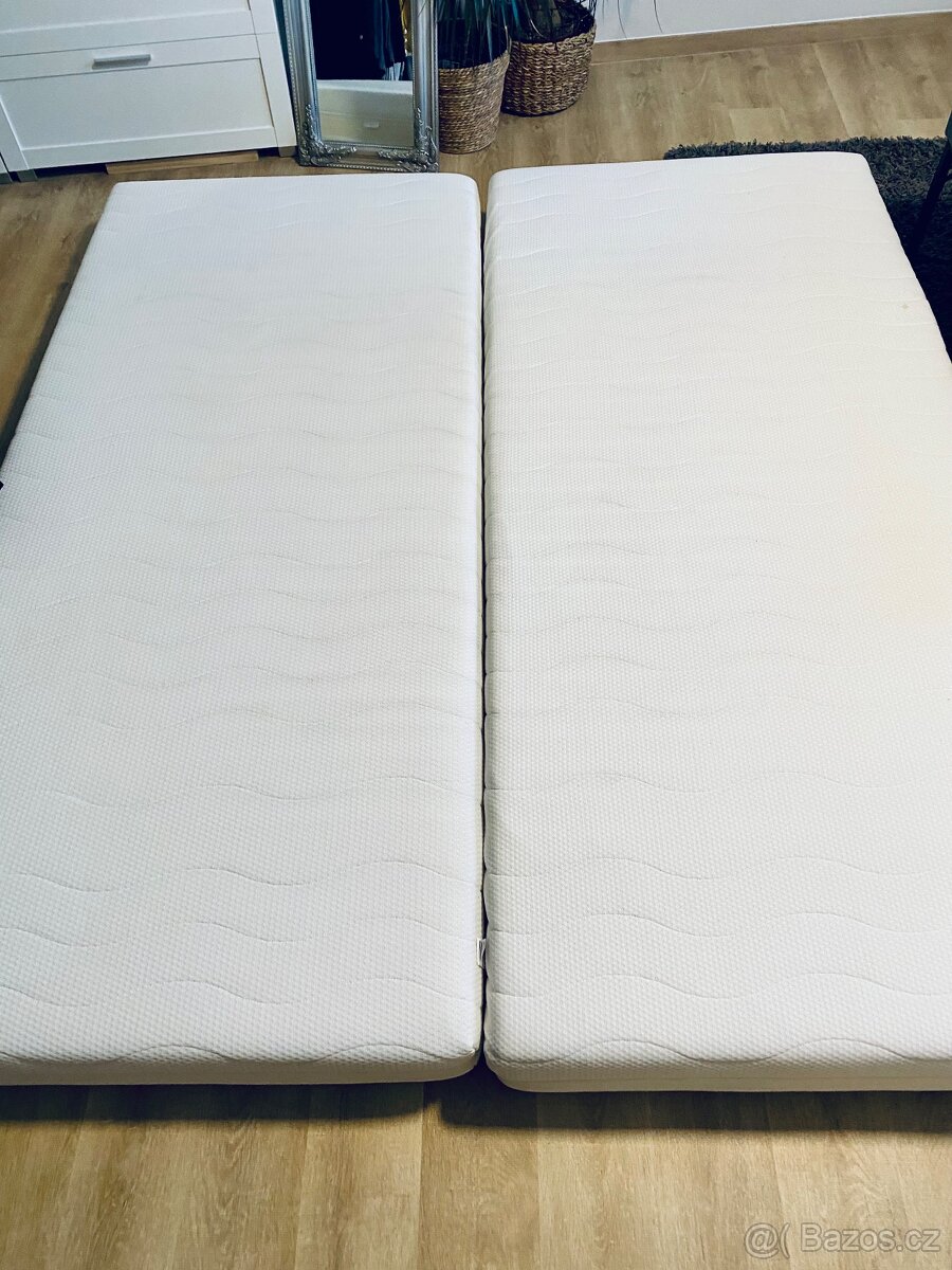2x 7zónová matrace ze studené pěny 90 x 200 cm