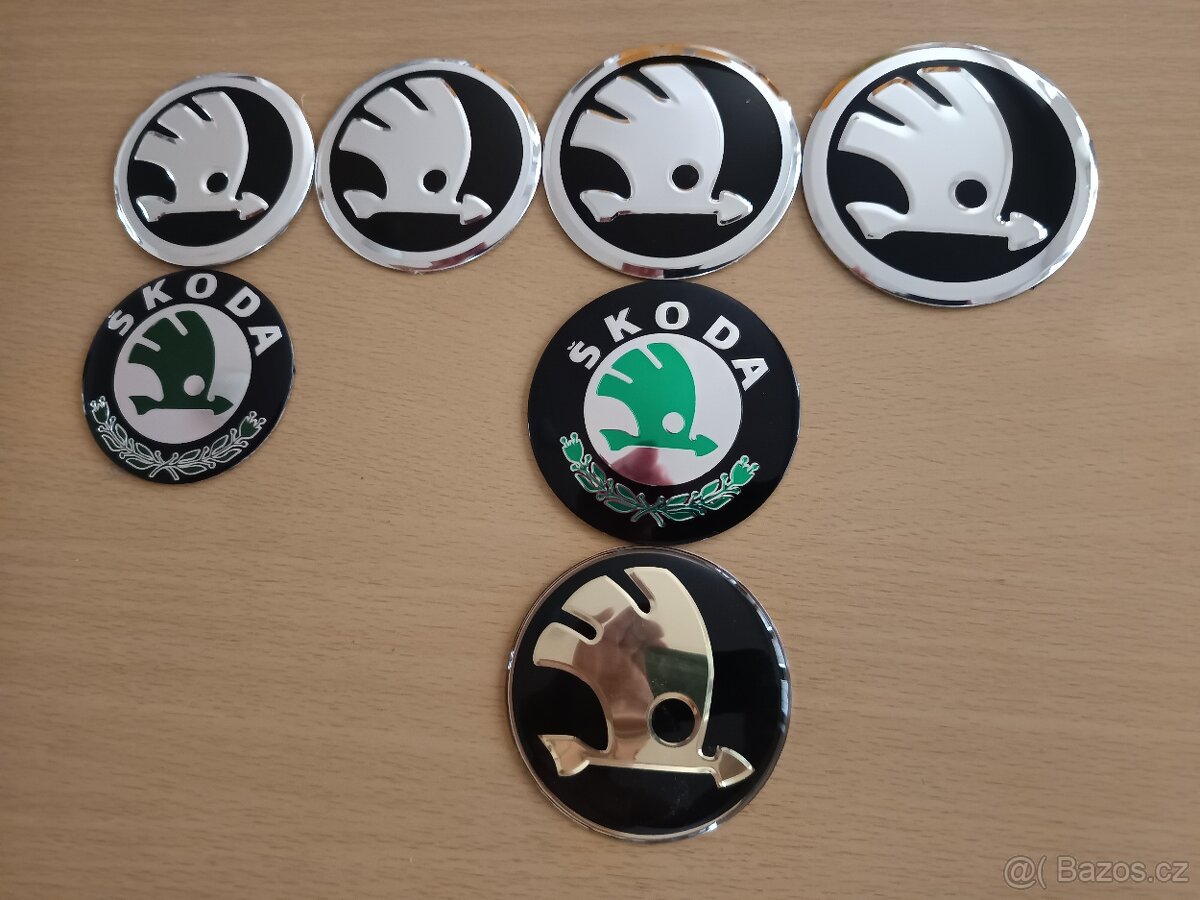 Samolepky na krytky do Alu disků ŠKODA