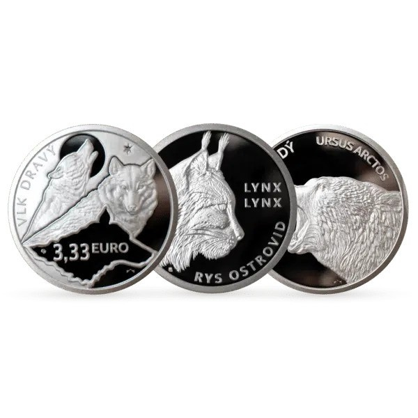 Fauna a flóra na Slovensku 2025 - 3x 3,33 € Ag mince