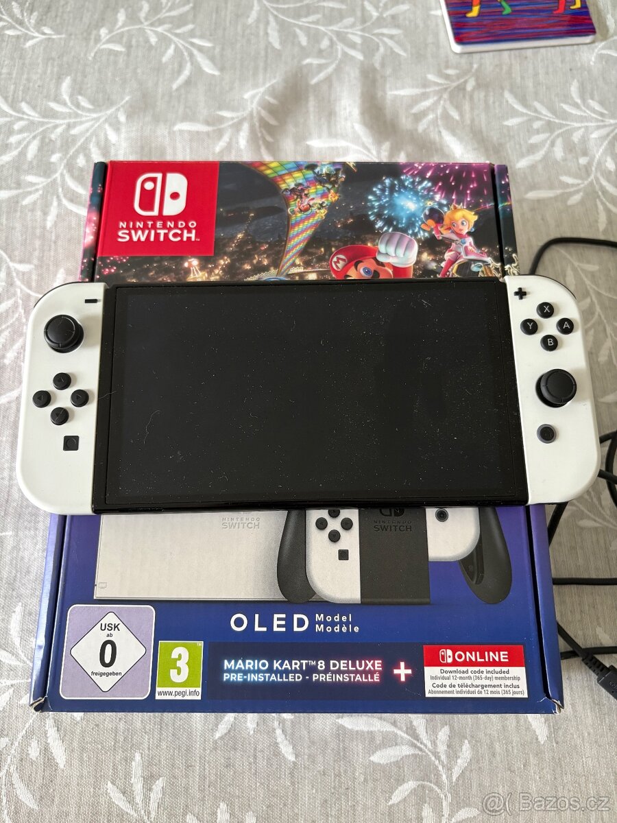 Nintendo switch OLED bílý funkční