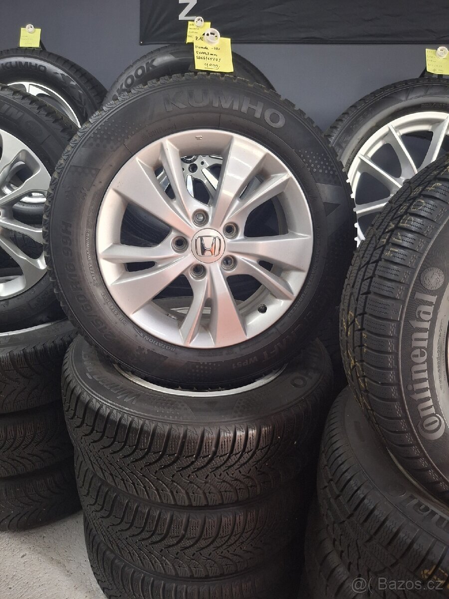 Alu kola Honda, 215/60 R16, zimní pneu