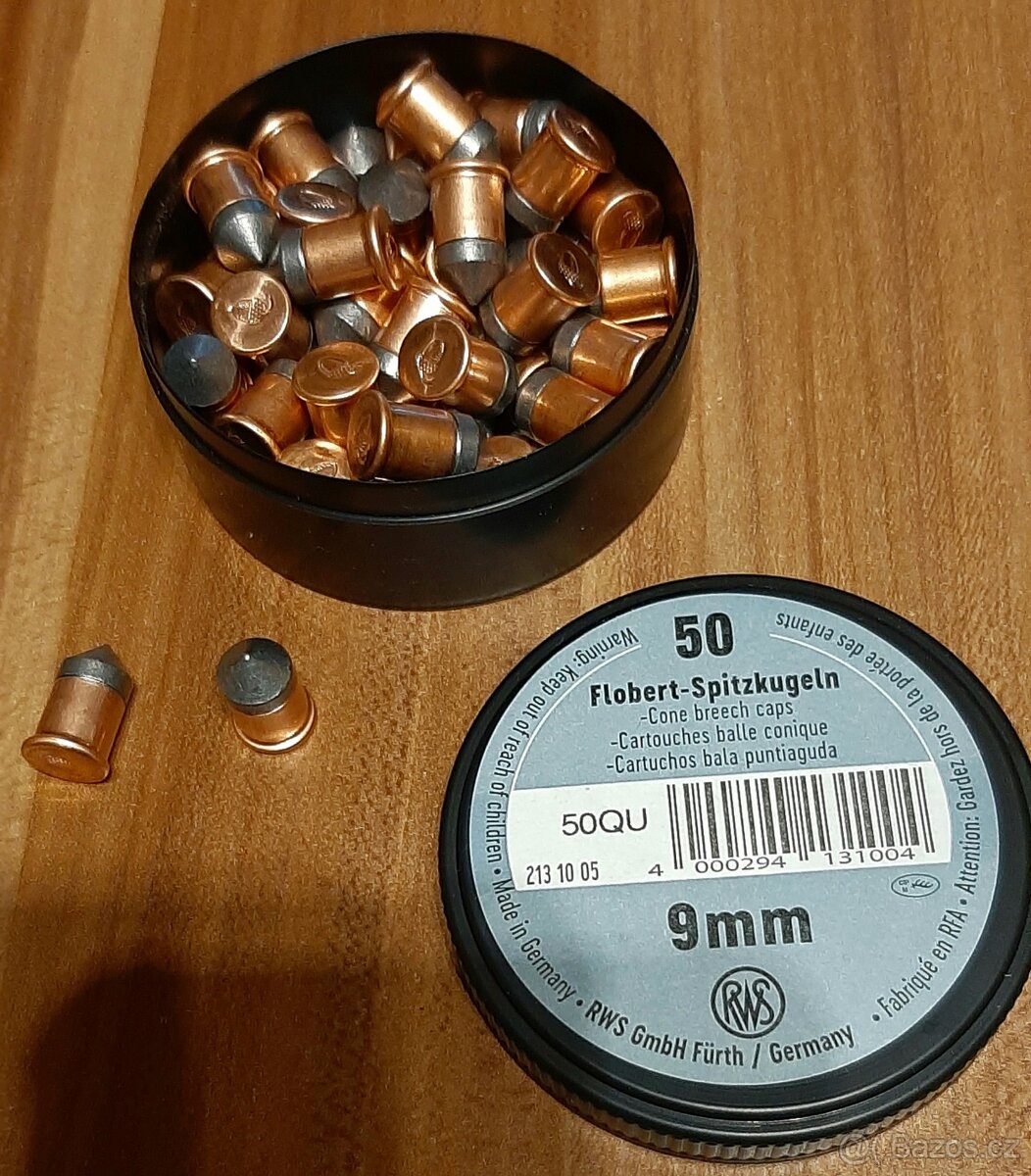 Náboje 9mm Flobert RWS špička 50ks