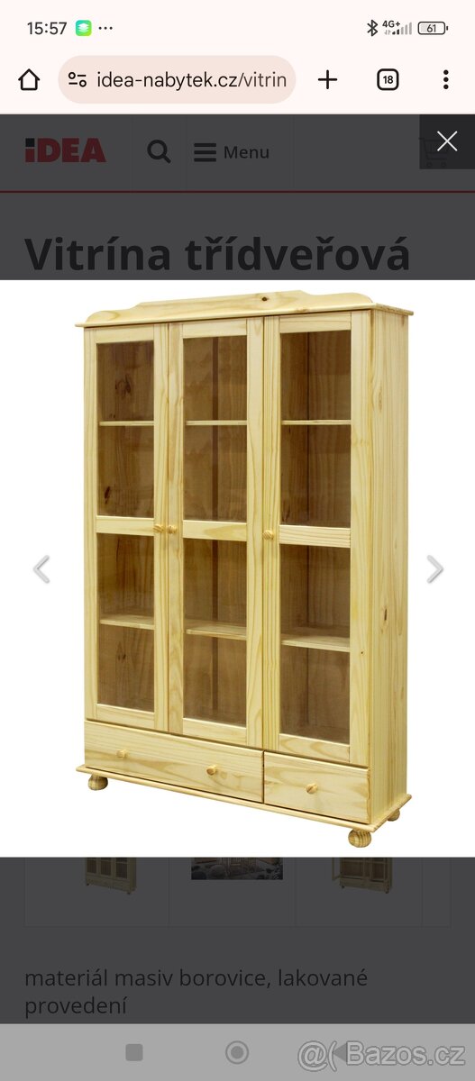 Knihovna, vitrína Idea