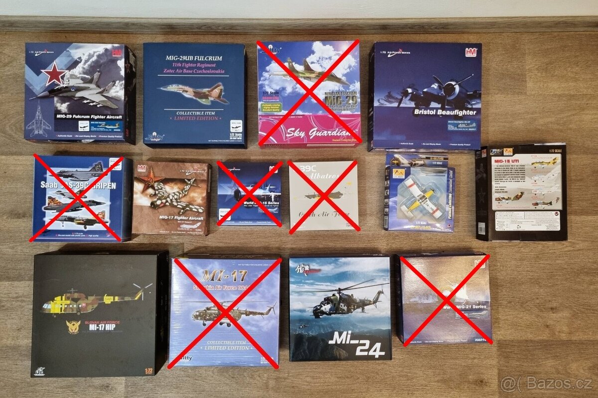 MODELY KOVOVÝCH LETADEL 1:72