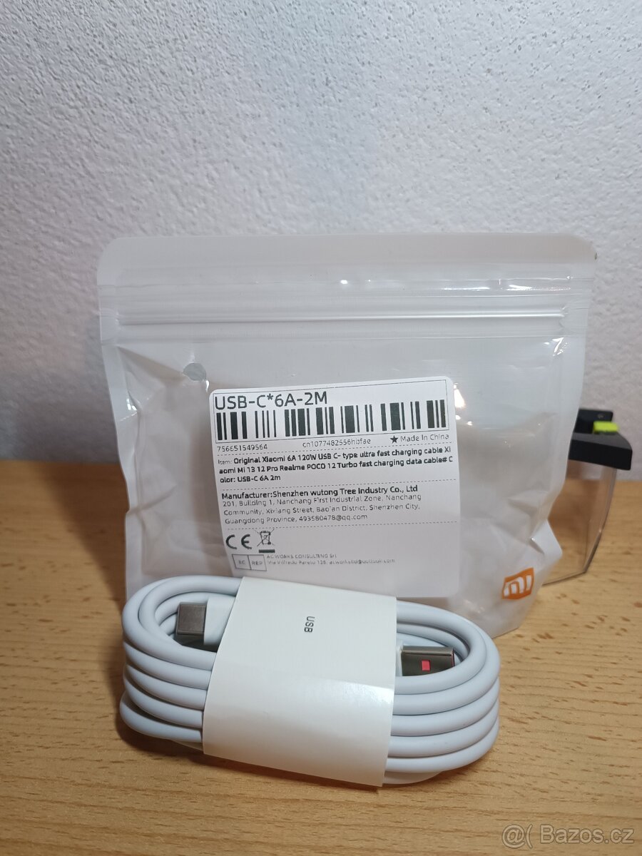 120W Originální nabíjecí kabel Xiaomi - 2m