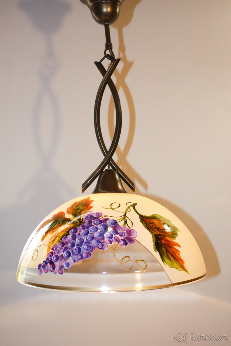 Malovaný lustr Hrozny  Ø35-nový