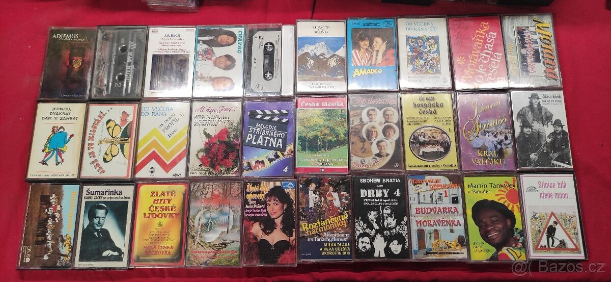 Originální nahrané MC kazety - směs 102 ks
