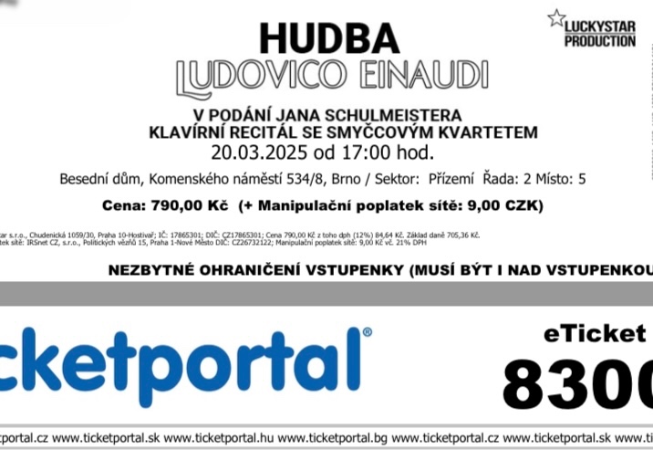 Ludovico Einaudi Brno 20.3.2025