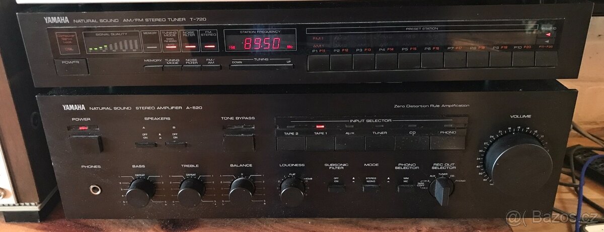 KVALITNÍ HIFI SESTAVA YAMAHA ZESILOVAČ + TUNER (ROK 1985) 2X