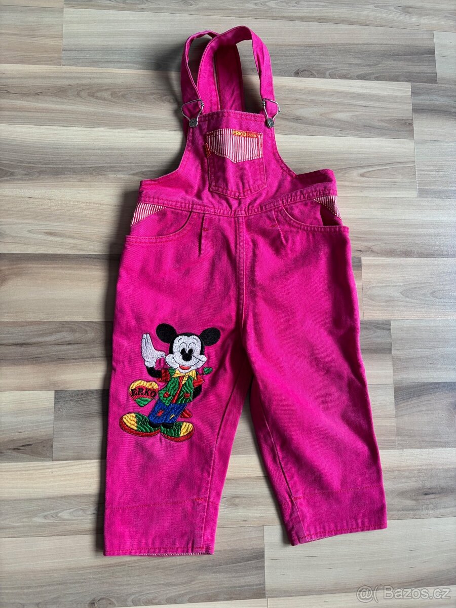 Dětské džíny Mickey Mouse rúžové
