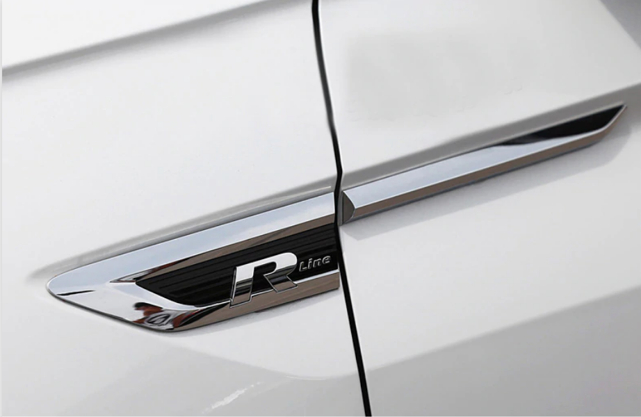 Znak chromová lišta VW Rline, 4motion Tiguan MK2
