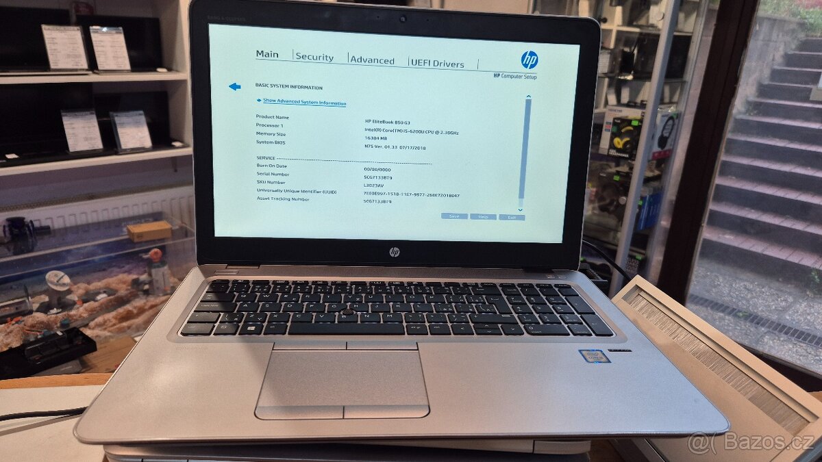 HP Elitebook 850 G3, i5, 8gb, 256ssd, Full-HD, numerika,