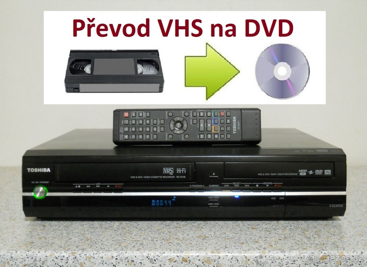 ⚠️VHS-HDD-DVD rekordér Toshiba RD-XV48