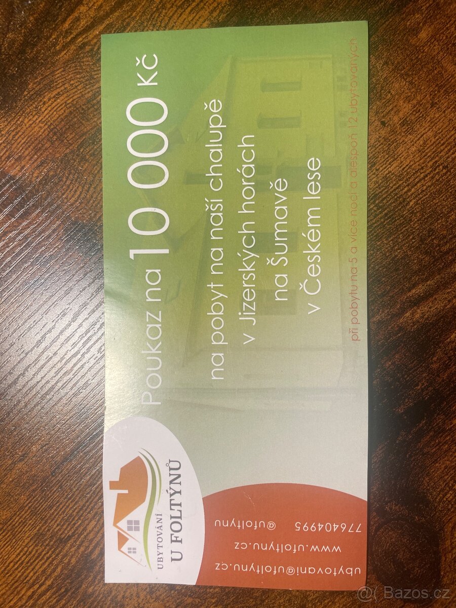 Voucher Poukaz na 10 000kč