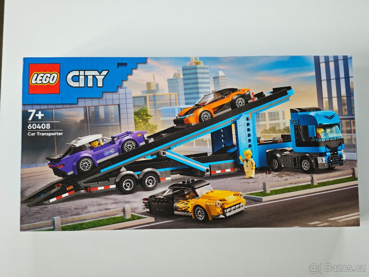 LEGO City 60408 Kamion pro přepravu aut se sporťáky