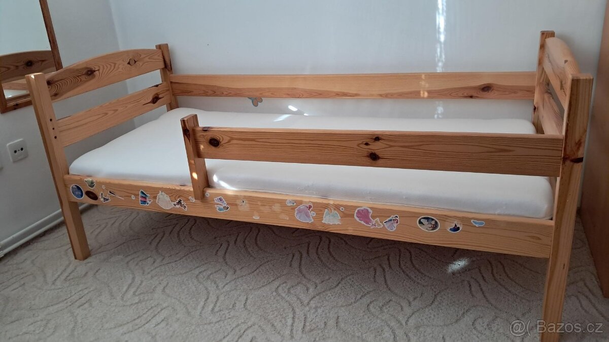 Dětská postel 160 x 70 cm, borovice