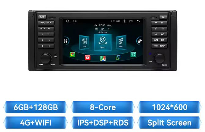 Android radio pro BMW 5 Series E39 E46 X5 E53 M5