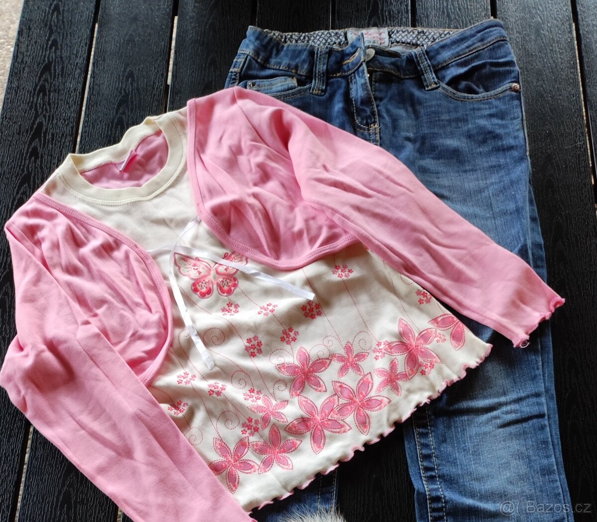 Dívčí rifle a triko vel.152-158