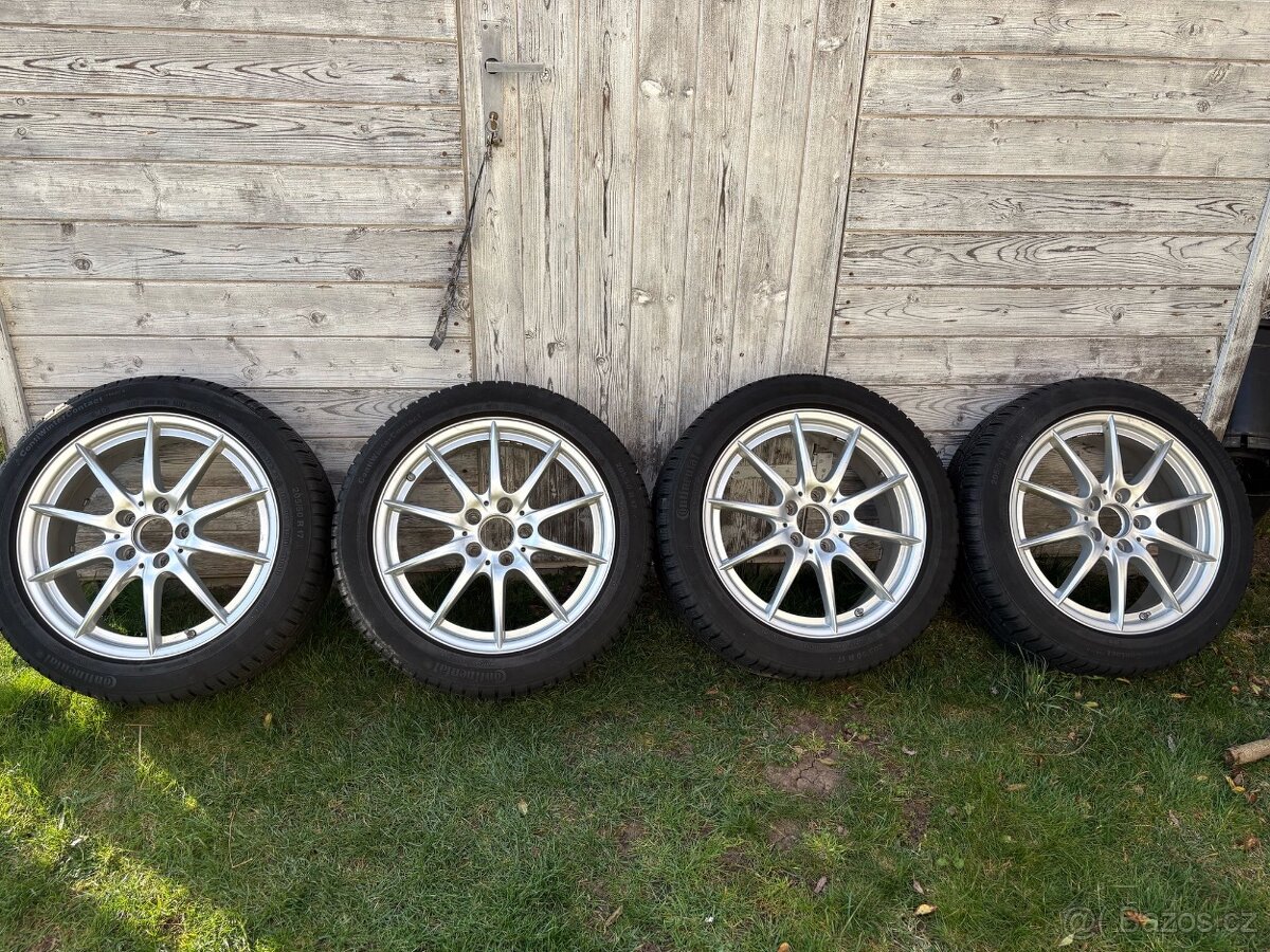 4x alu kola 17" se zimními pneu Continental 205/50 R17