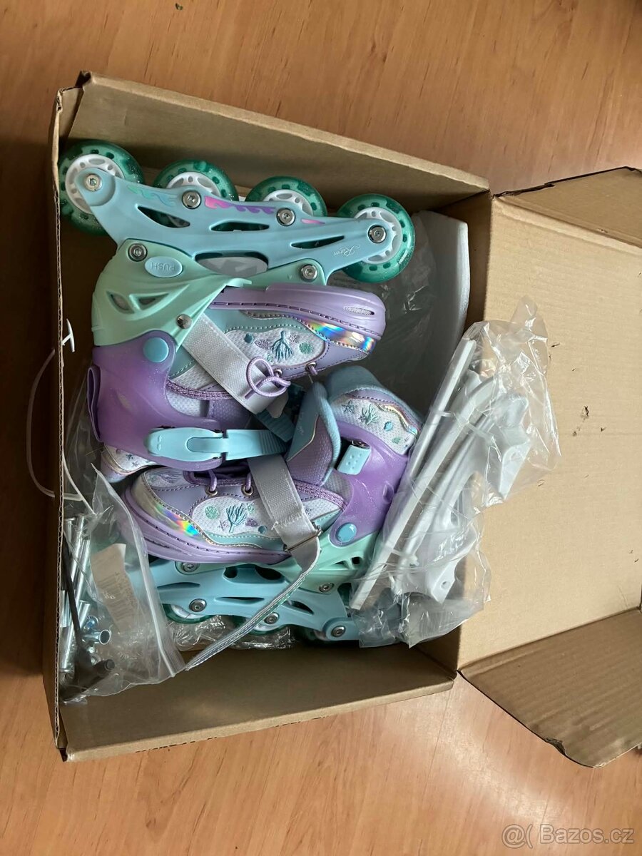 Dětské kolečkové brusle/zimní set – Raven Isla Violet 27-30