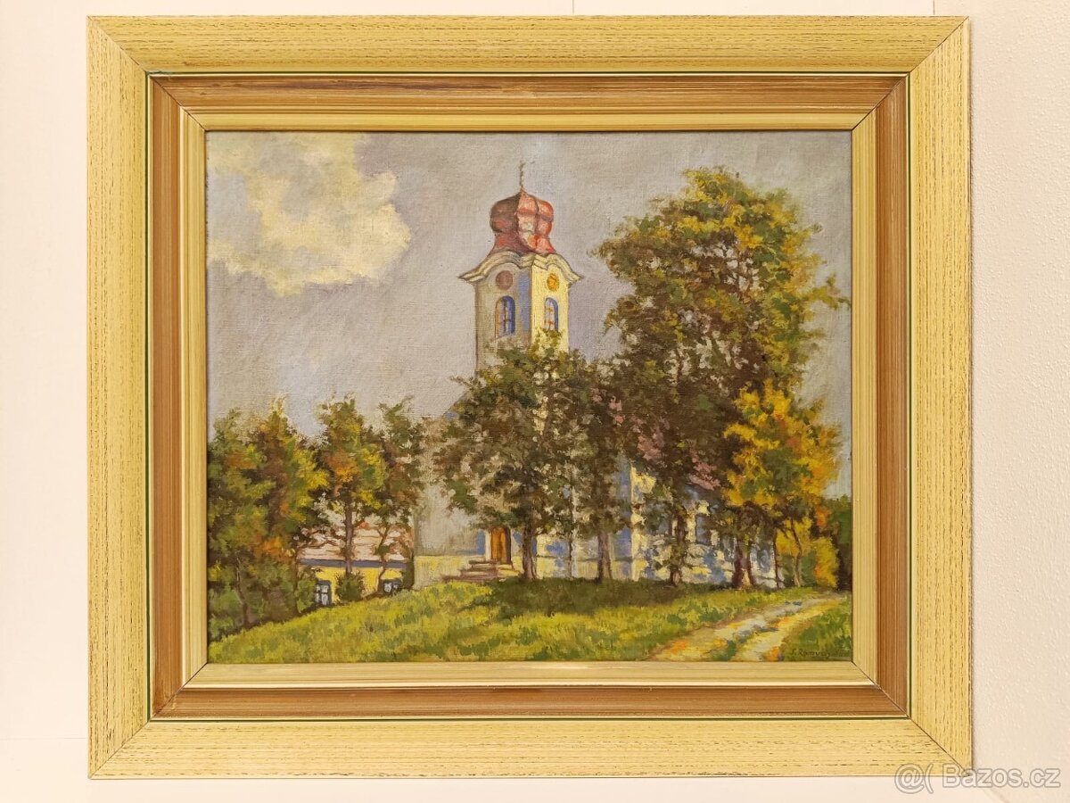 obraz S. Romych Staré Sedlo 1958, olej plátno 66x76