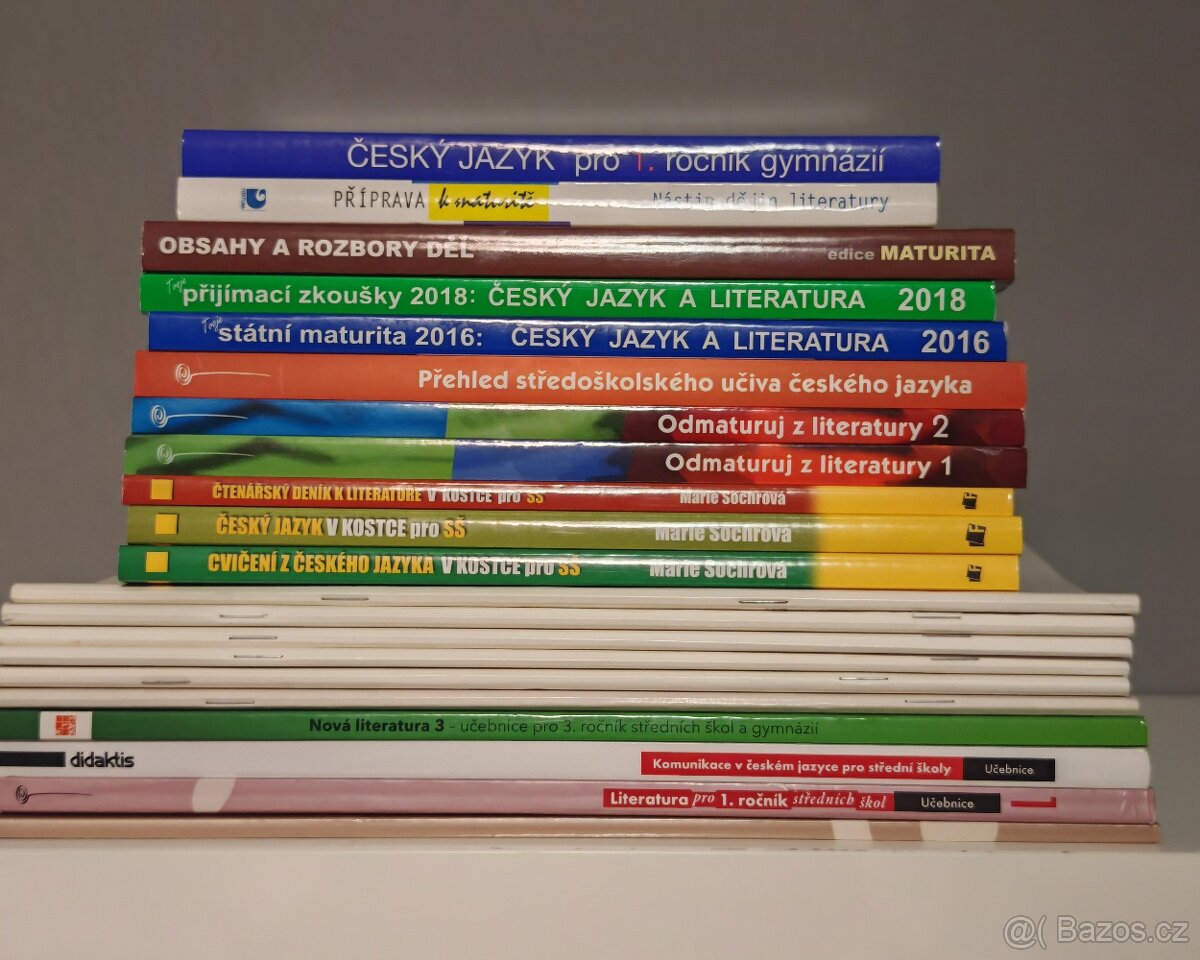 Sada 21 ks učebnic ČESKÝ JAZYK a LITERATURA pro gymnázia, SŠ