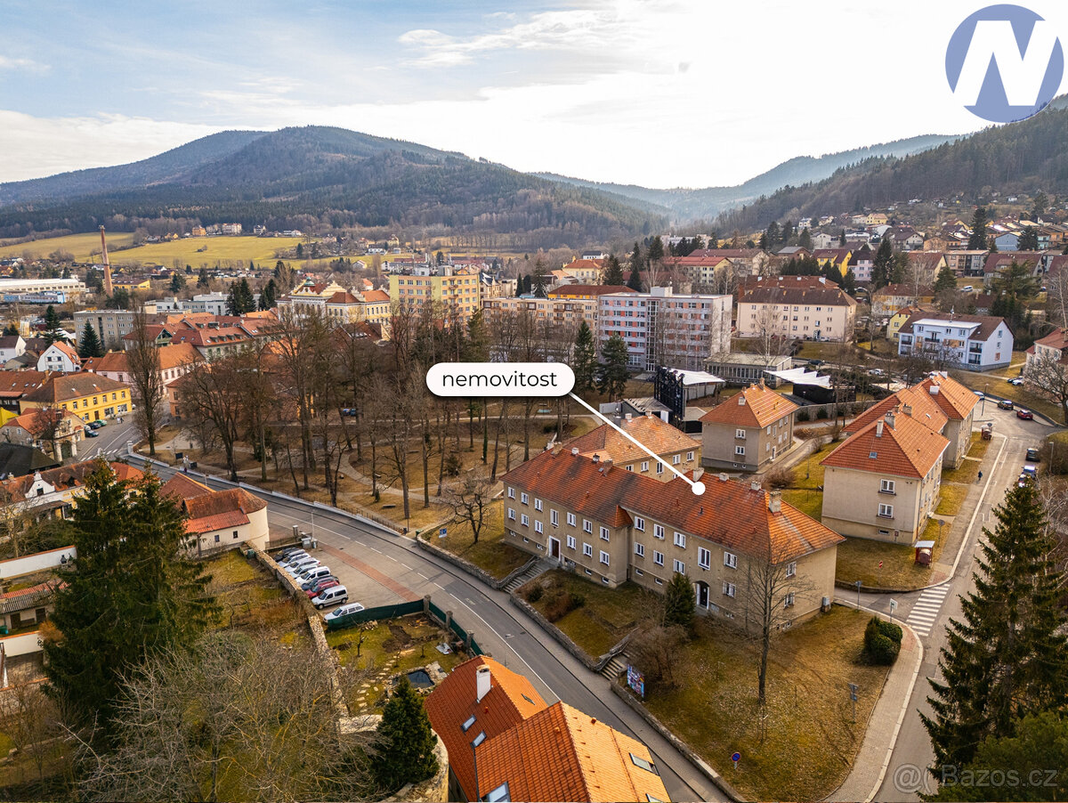 Prachatice, prodej bytu 3+1 blízko centra v ulici Hradební