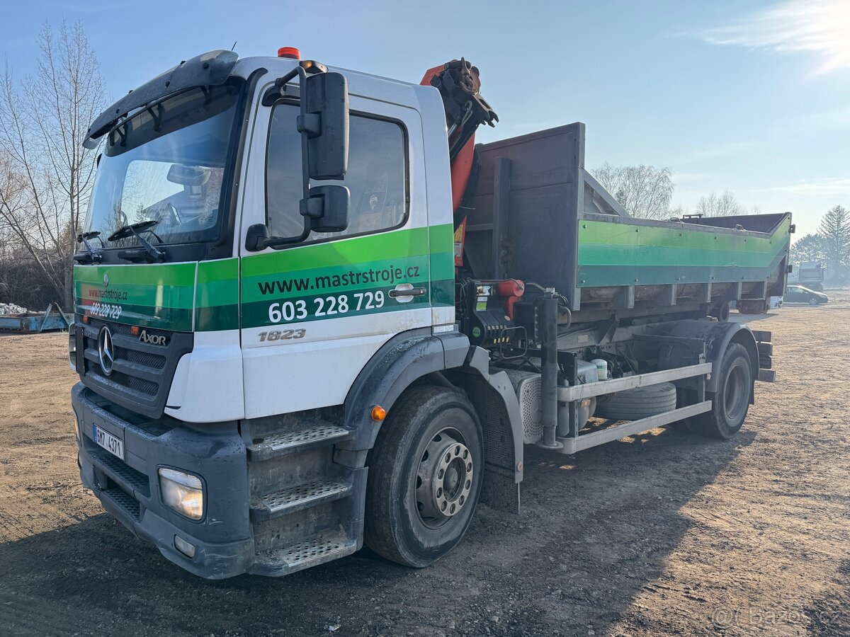 Mercedes Axor 1823 - kontejner, hydraulická ruka