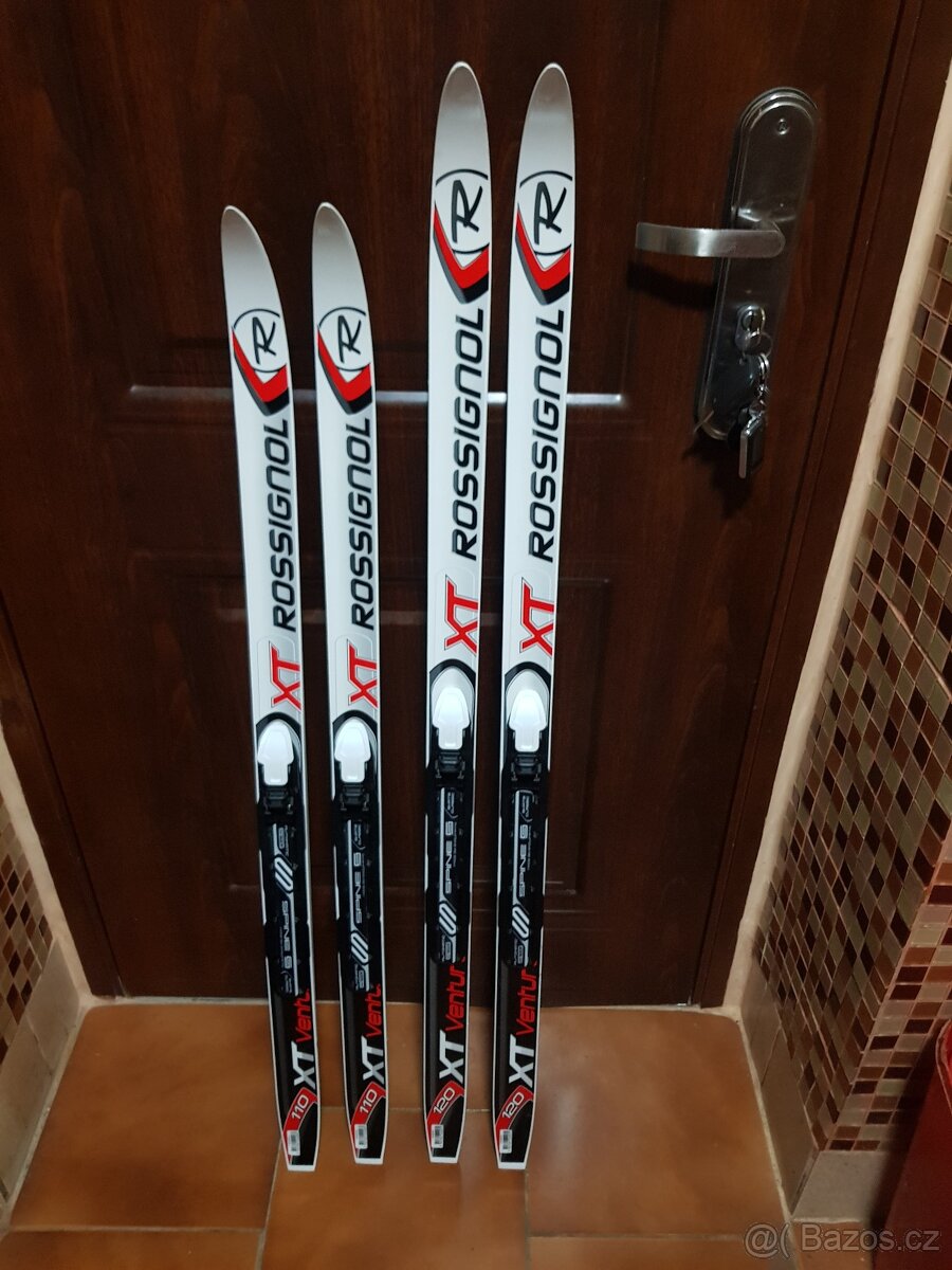 Prodám úplně nové běžky ROSSIGNOL XT VENTURE 110 a 120cm.